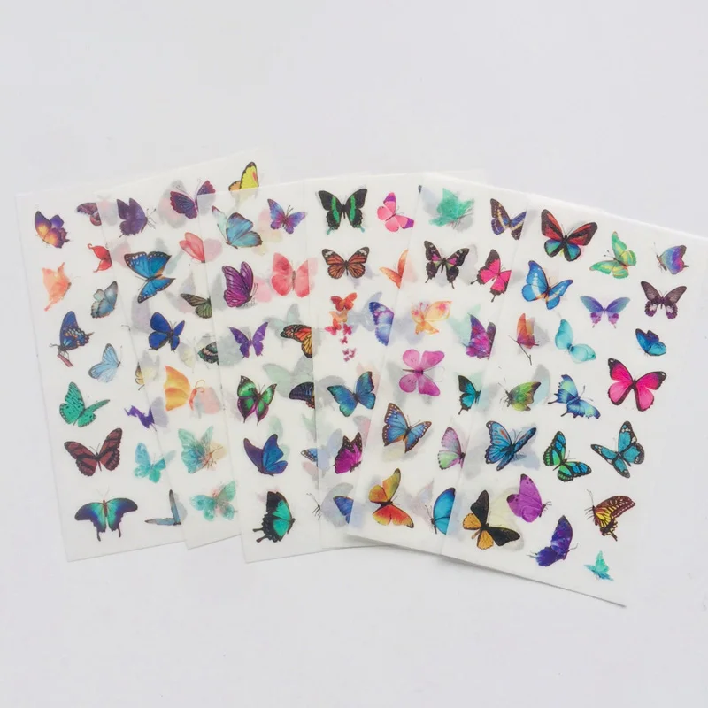 6 Sheets Elegant Butterfly Washi Paper Decorative Stickers Stationery Computer Decoration