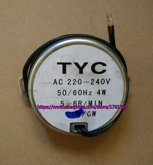 50TYC 220V 4W CW Synchronous motor 2.5~3rpm 5-6rpm AC motor micro fan motor ,shaft diameter 5mm~