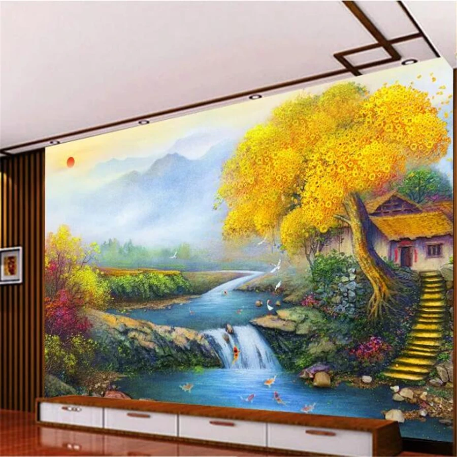 Custom wallpaper 3d photo murals all the way lucky lucky treasure family Feng Shui painting living room bedroom mural wallpaper