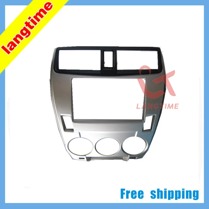 Free shipping-Car refitting DVD frame, panel,Dash Kit,Fascia,Radio Frame,Audio frame for 08-2013 Honda City (Aircon Manual),2DIN