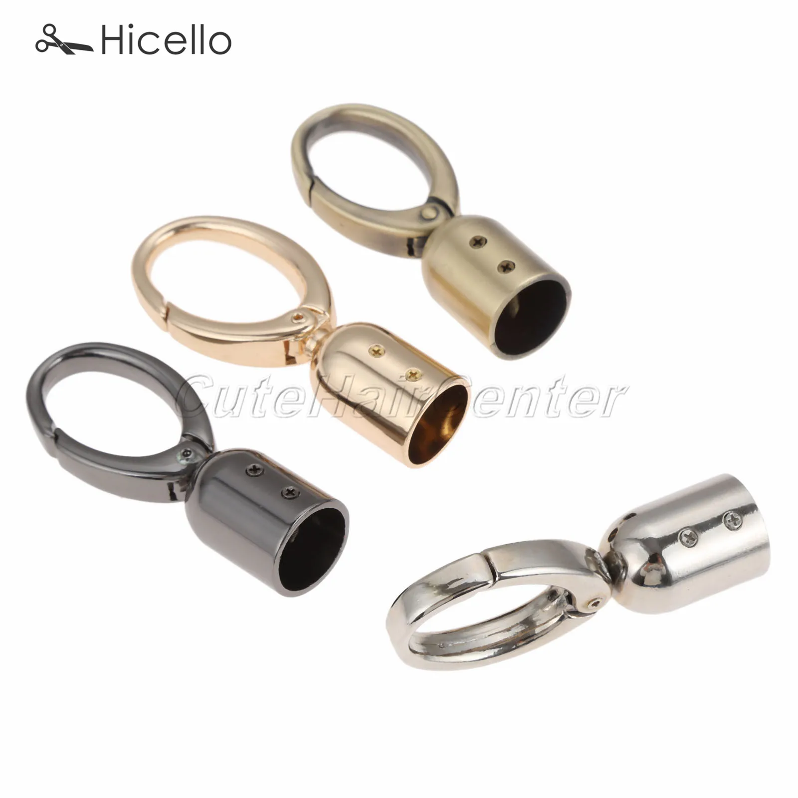 Metal Bag Buckle Snap Hook Spring-close gate Trigger DIY Key Chain Dog Leashes Hand Craft Belt Gold Silver Black Bronze Hicello