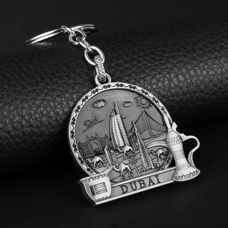 New Arrived Fashion Jewelry Dubai De La Tour Hotel Arabia Keychain For Bag Car Keychain Zinc Alloy Accessories Women Men Gift