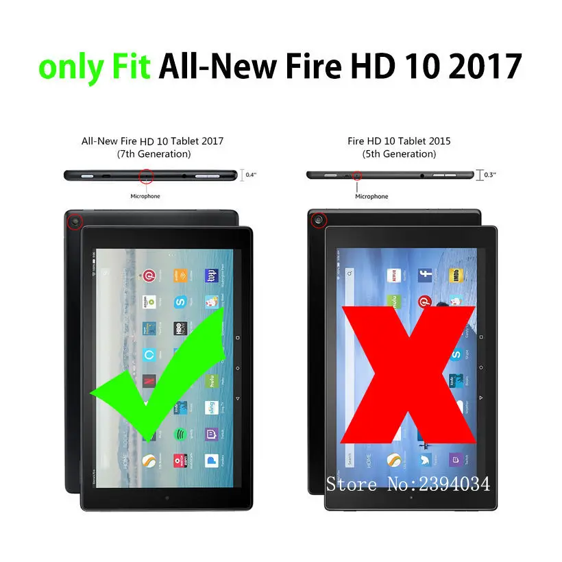 Case For Amazon Kindle All-New Fire HD 10 7th generation Tablet with Alexa 10.1