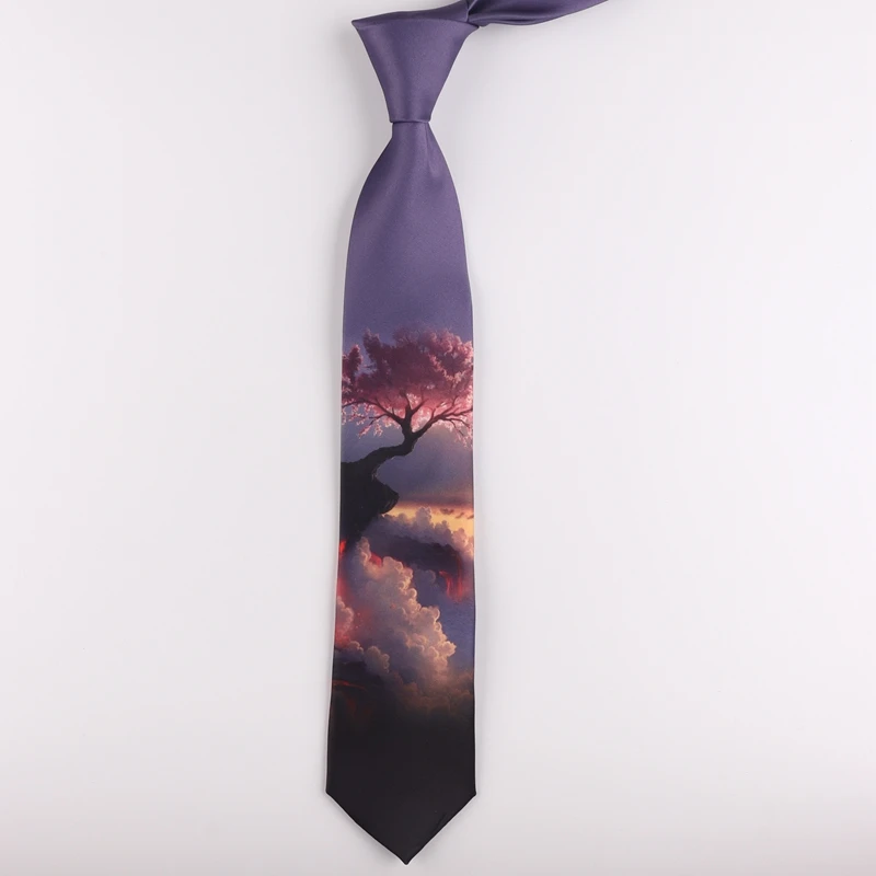 

Tie 7CM printing tie male and female students literary trend casual personality gift tie