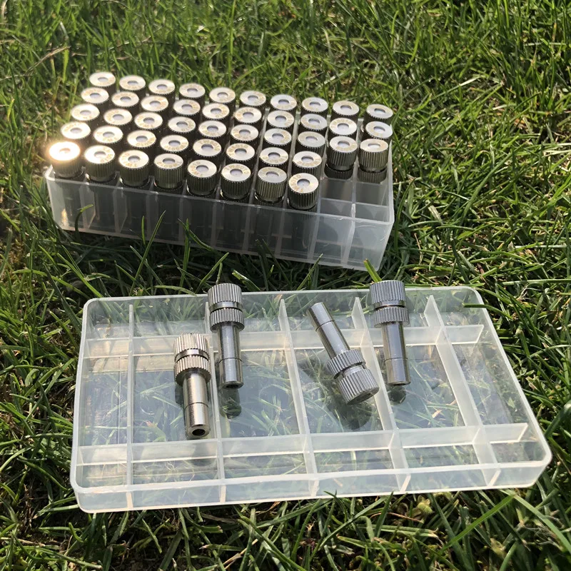 Bocais para irrigação, s011, 50x6mm, baixa pressão, 0.15-0.6mm, trava deslizante, níquel, pulverização de nevoeiro, jardim, água de resfriamento, aspersor de irrigação