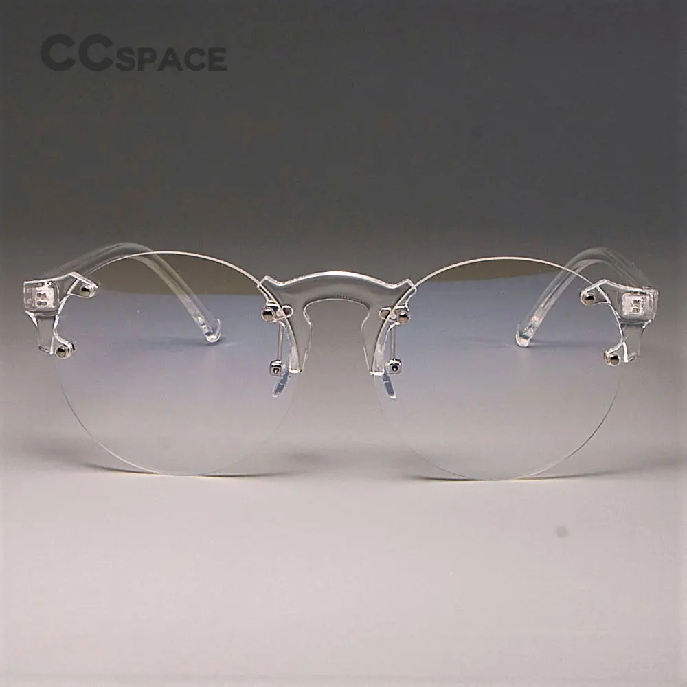CCSPACE Transparent Glasses Frames Men Women Round Lens Cat Eye Brand Designer Optical Fashion Eyewear Computer Glasses 45221