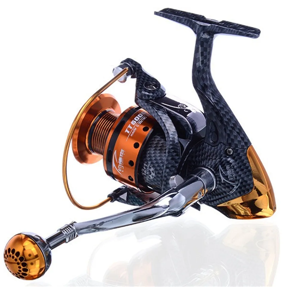 Słonowodne New Arrival Metal Spinning kołowrotek cewki carretilha pesca 6000 seria 12 + 1BB 5.1:1 molinete pesca koła chiny