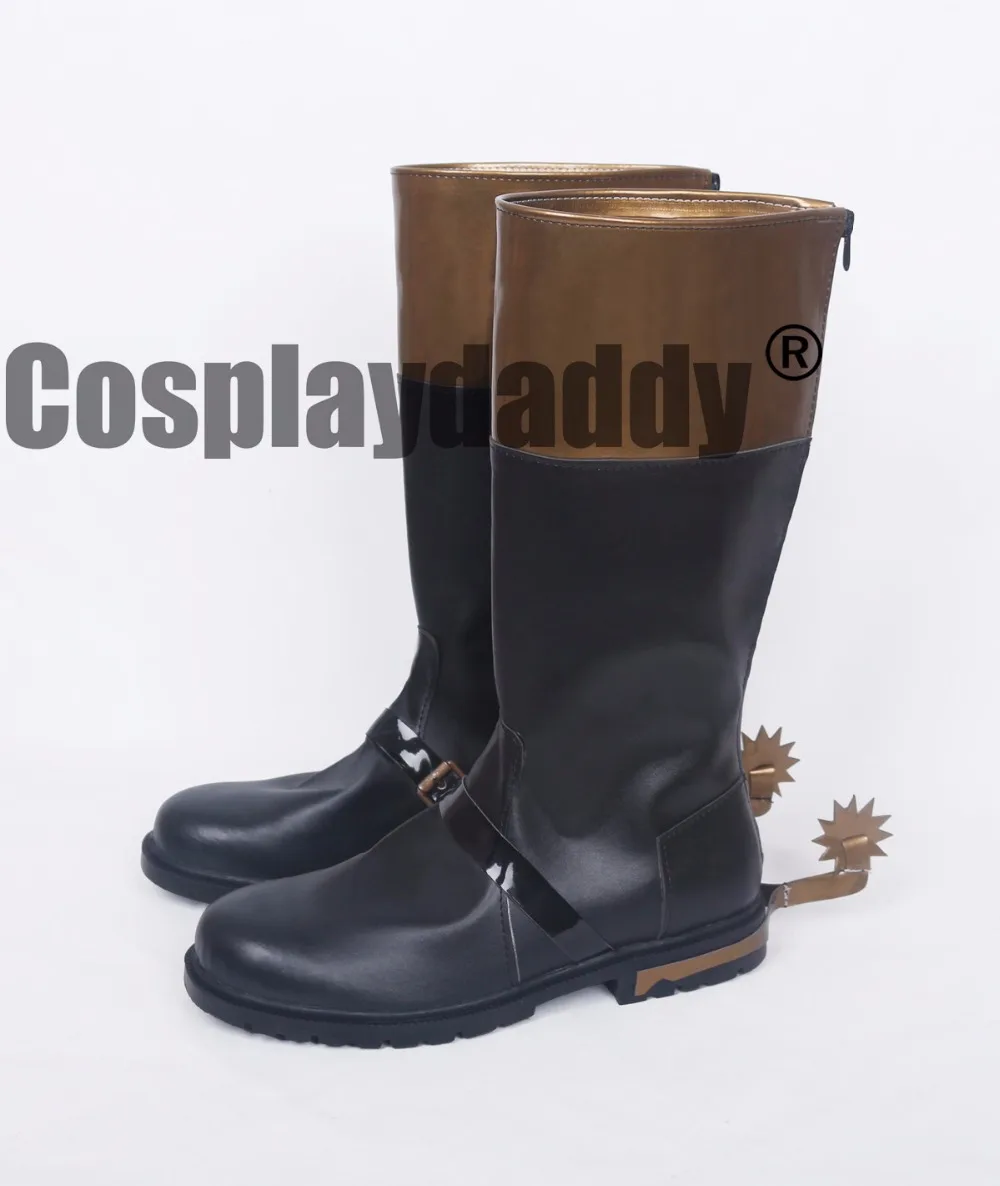 Beauty and the Beast 2017 Film Movie Gaston Cowboy Cosplay Long Boots Shoes S008