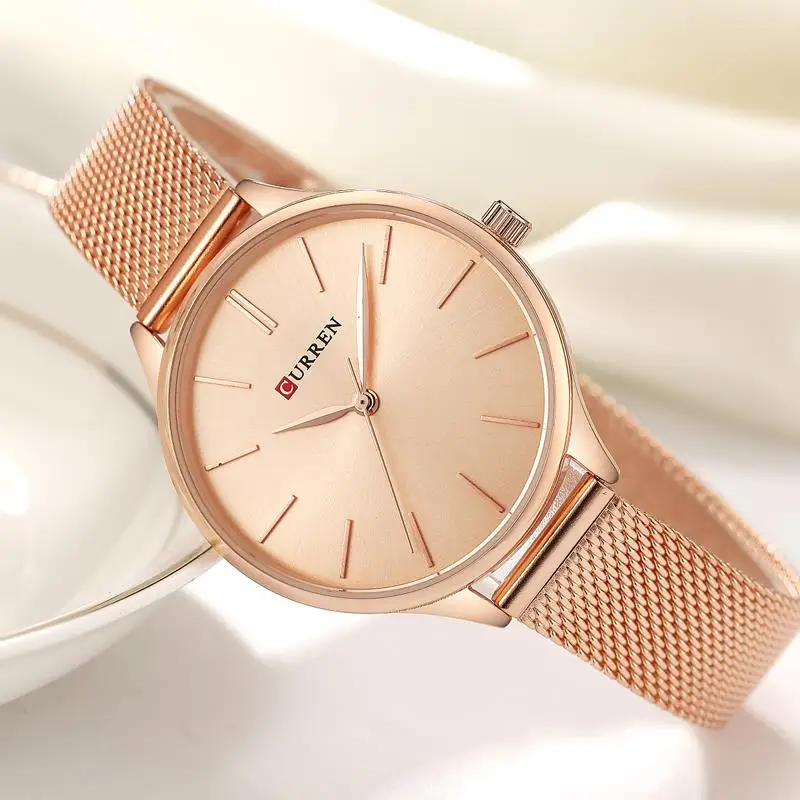 CURREN New Fashion Simple Style Luxury Ladies Bracelet Watch Women Dress Wristwatch Quartz Female Clock Gifts relogios feminino