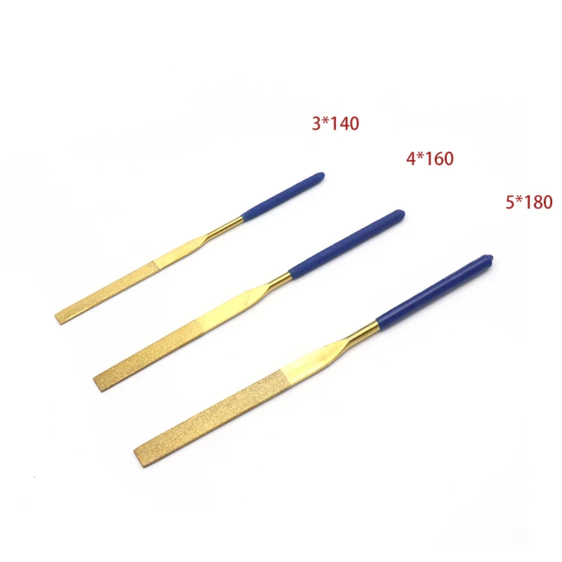 10pcs 140/160/180mm Titanium-plated Diamond Assorted File Rasp Needle File Grinding Hand Tools Set For Jade Glass Metal Steel