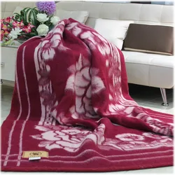 Luxury Thickened Retro blanket 100% wool blankets throws Fleece bed mat flat sheet blanket for travel Chinese woolen bed cover