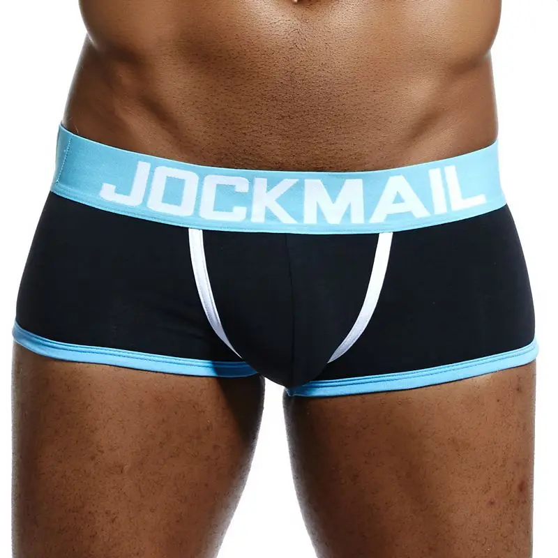 JOCKMAIL Sexy Men Underwear BOTTOMLESS BOXER men G-strings tanga Short underpants Gay Male Underwear Open Backless crotch