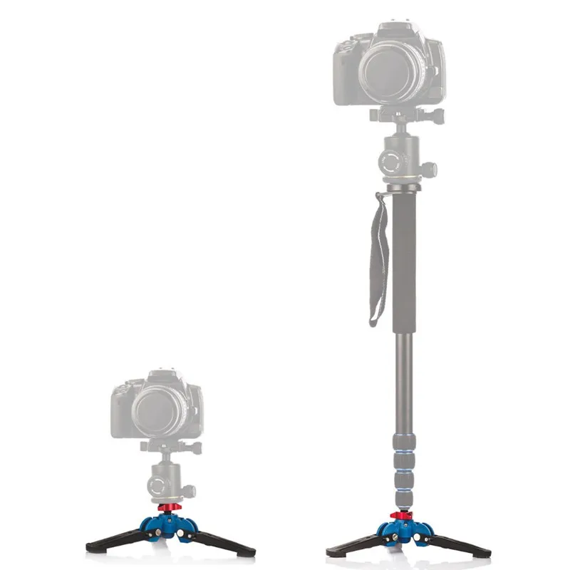 Manbily M-1 Hydraulic Universal Mini Three Feet Support Tripod Stand Base Monopod Stand for Monopod Ballhead with 3/8\