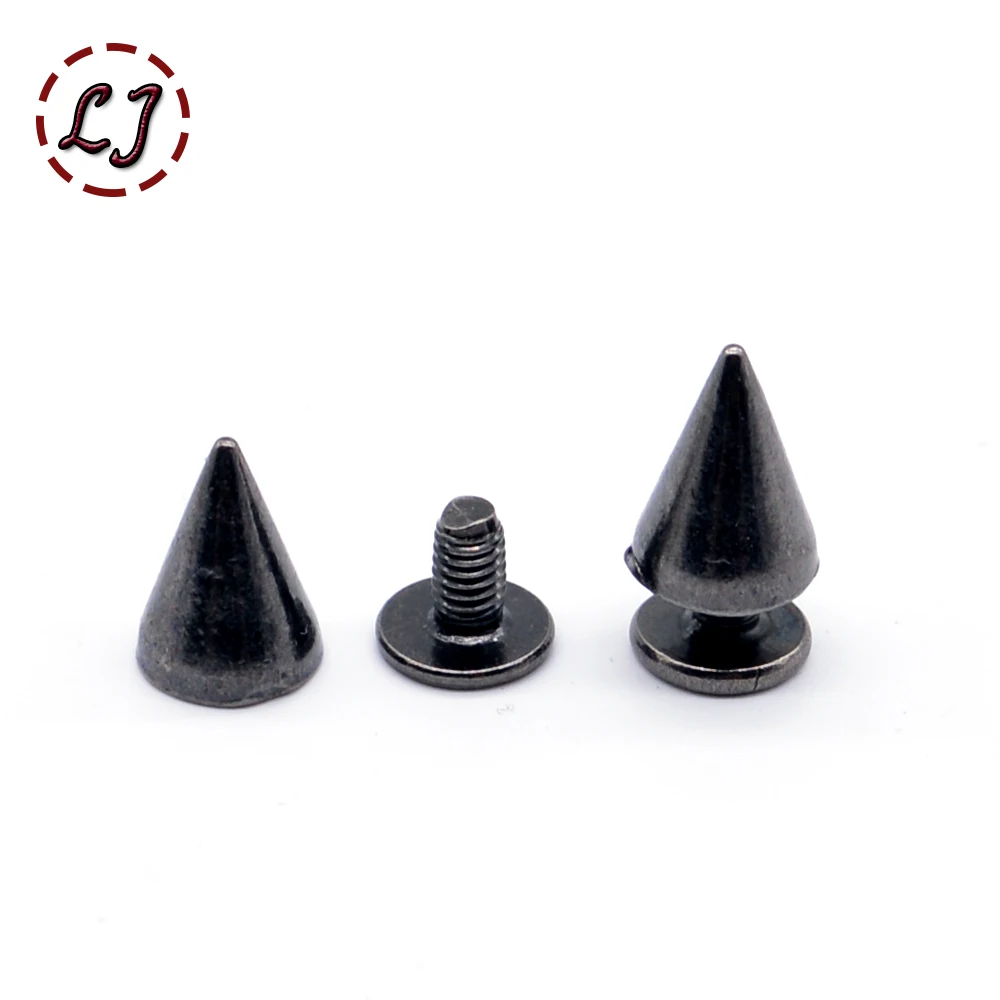 New fashion 30sets/lot alloy screw knob tip rivets handbag belt shoes punk metal rivets crafts buckles accessories DIY handmade