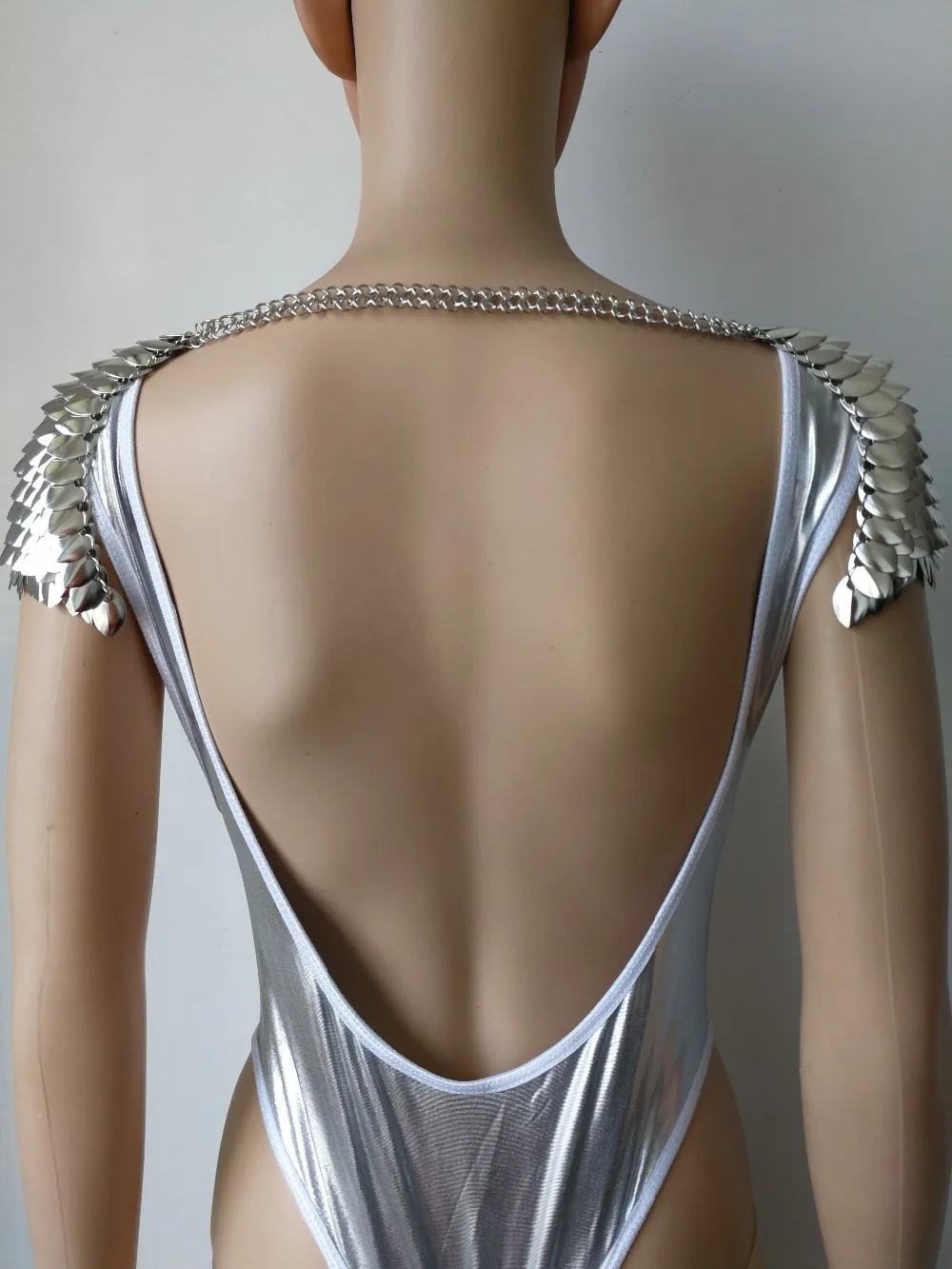 New Fashion Style B755 Silver Scalemail Mermaid Fish Scales Shoulder Chains Layers Shoulder Body Chains Jewelry 2 Colors