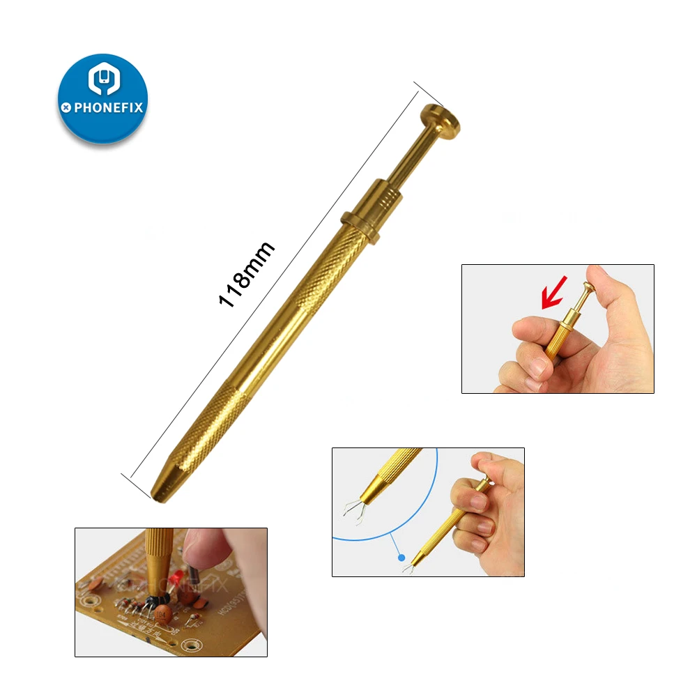 PHONEFIX Precision Parts Grabber IC Chip Components Catcher Clamping Clip Pick Up Hand Tool For Mobile Phone Repair Work