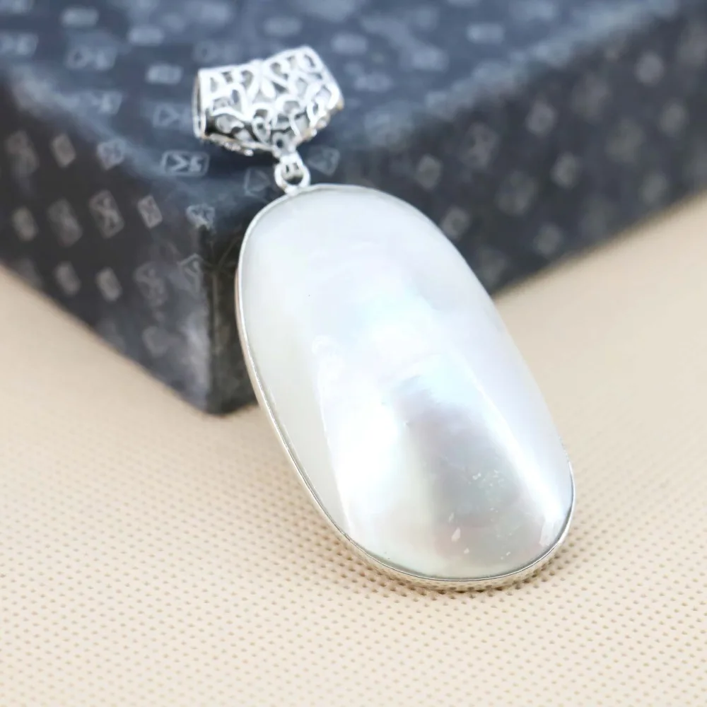 28*50mm Natural Abalone seashells sea shells short pendants DIY freshwater pearl  women girls gifts jewelry making design crafts
