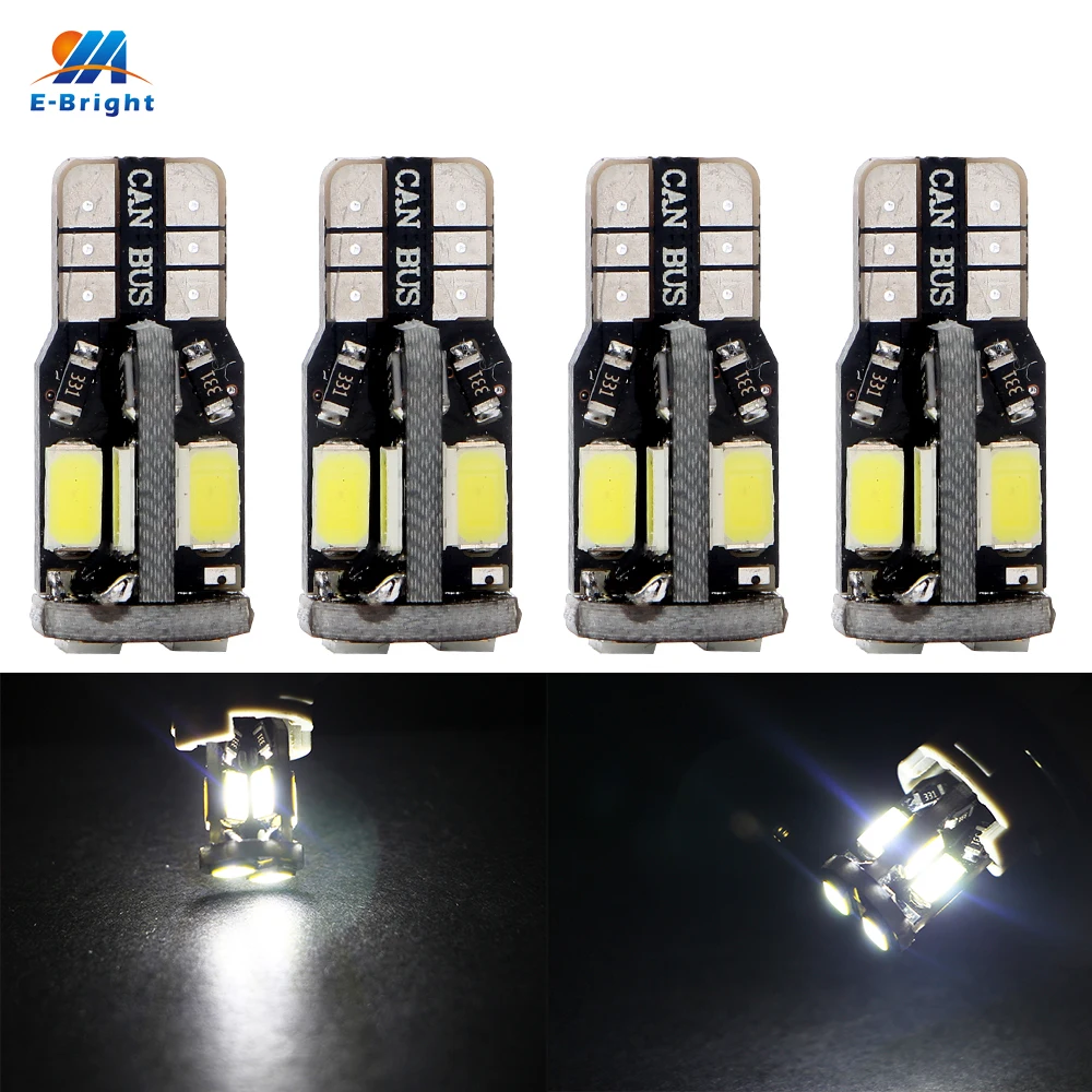 

10pcs Super Bright Canbus Error Free T10 10SMD w5w 194 Car Led Light Vehicle Lamp Yellow Red Warm White Ice Blue 12V DC