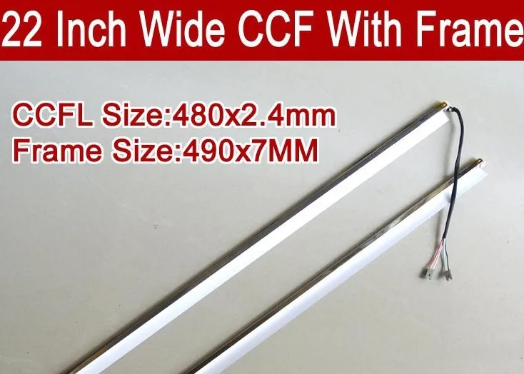 Super light 22'' inch wide dual lamps CCFL with frame,LCD lamp backlight CCFL with cover,CCFL:480mmx2.4mm,FRAME:490mmx7mm