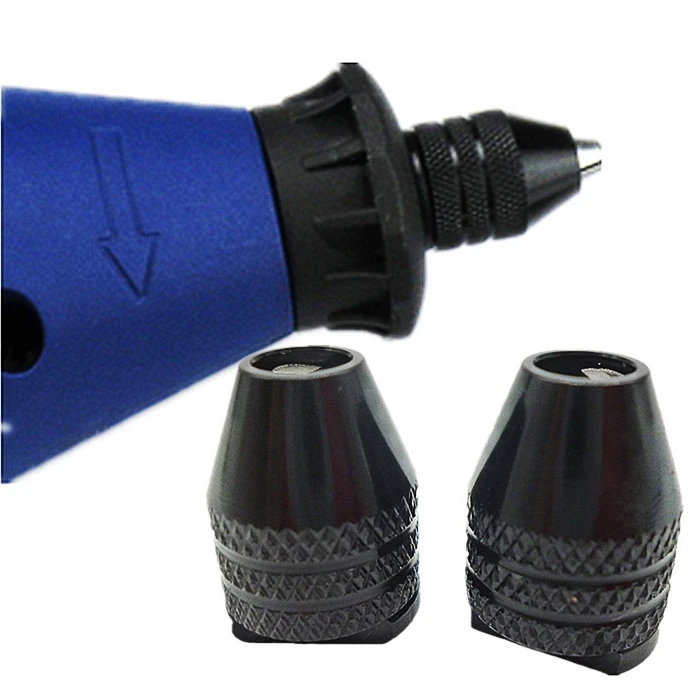 Universal 4Sizes Keyless Drill Bit Chuck 0.5-3.2mm Long / Short Tail Adapter Converter Multi Chuck For Garages Grinding