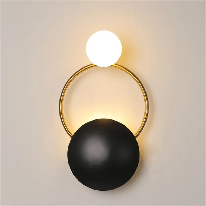 

New Postmodern creative hardware living room wall light art bedside bedroom designer model room wall lamp