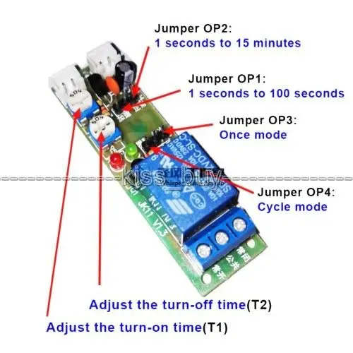 DC 5V 12V 24V Infinite Cycle Delay Timing Timer Relay ON OFF Switch Module Time control Delay Adjustable