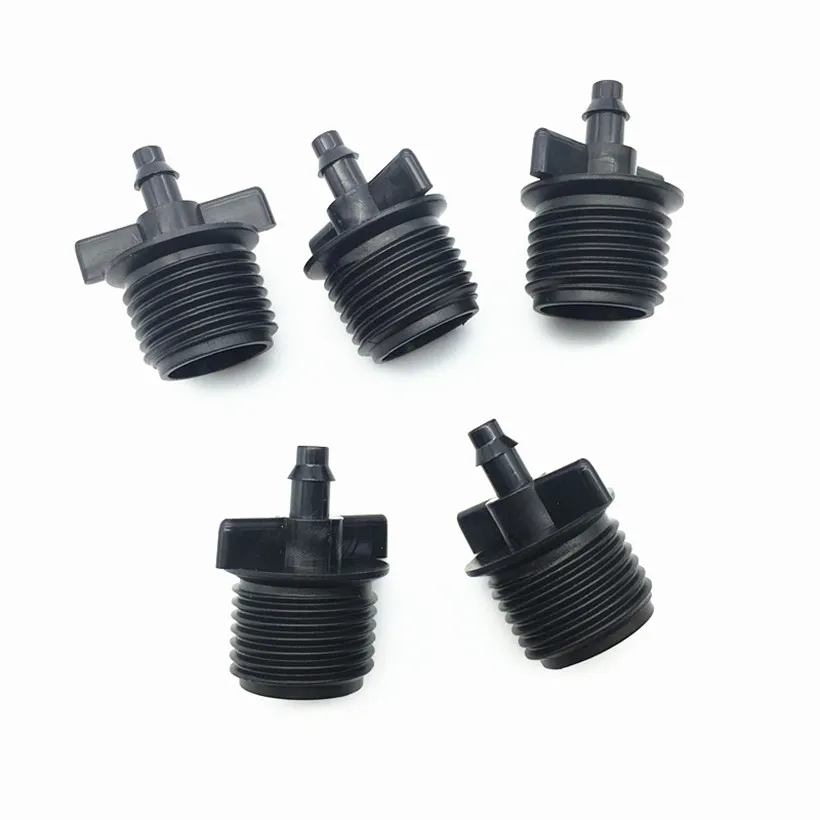 10pcs1/2-cal gwintowane konwersji 4mm Barb nawadniania złącze przełącznika z mikro-armatura do nawadniania ogród wąż 4/7mm