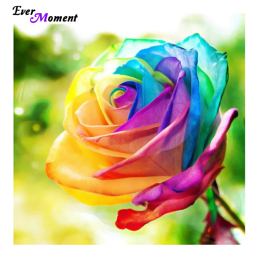 Ever Moment Embroidery Decoration 5D Square Round Stones Diamond Painting Rose Rhinestone Pasted Painting Marriage Gift ASF281