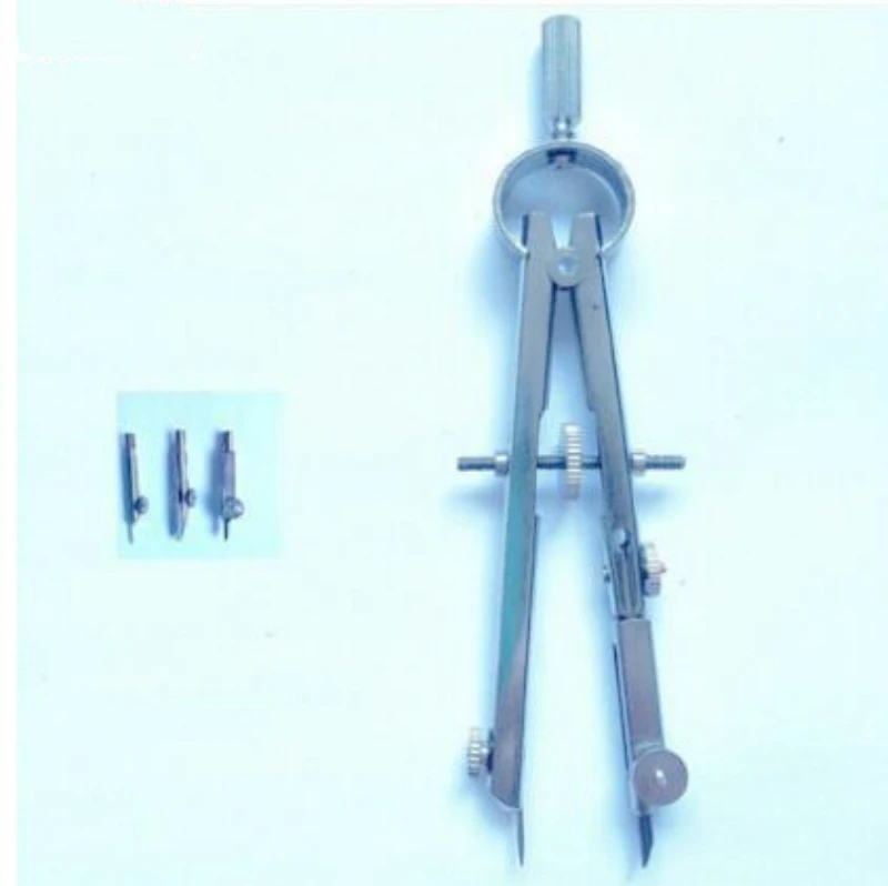 Bussole da disegno professionali Set Precisione tecnica Scuola Divisore per arco in metallo Bussole a molla Strumento da disegno Compasso Escolar