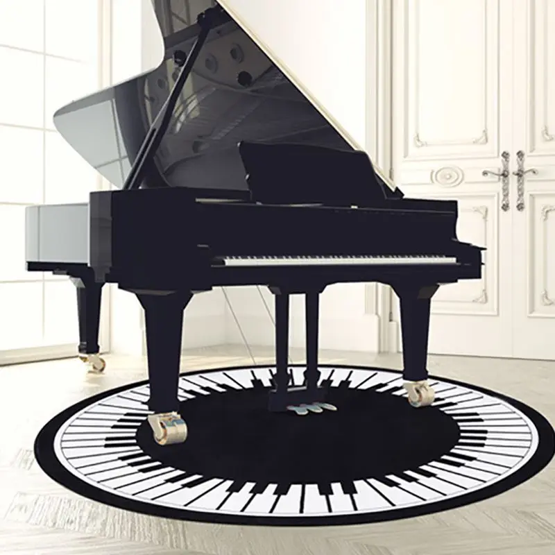 

Piano pattern Round Carpets For Living Room Home Area Rugs Kids Room Computer Chair Floor Mat/Rug Bedroom Cartoon Decor Carpet