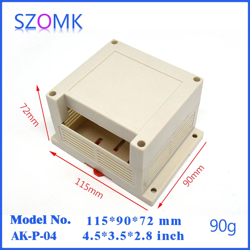 1Piece Plastic din rail box 115*90*72 mm din rail junction box plastic abs