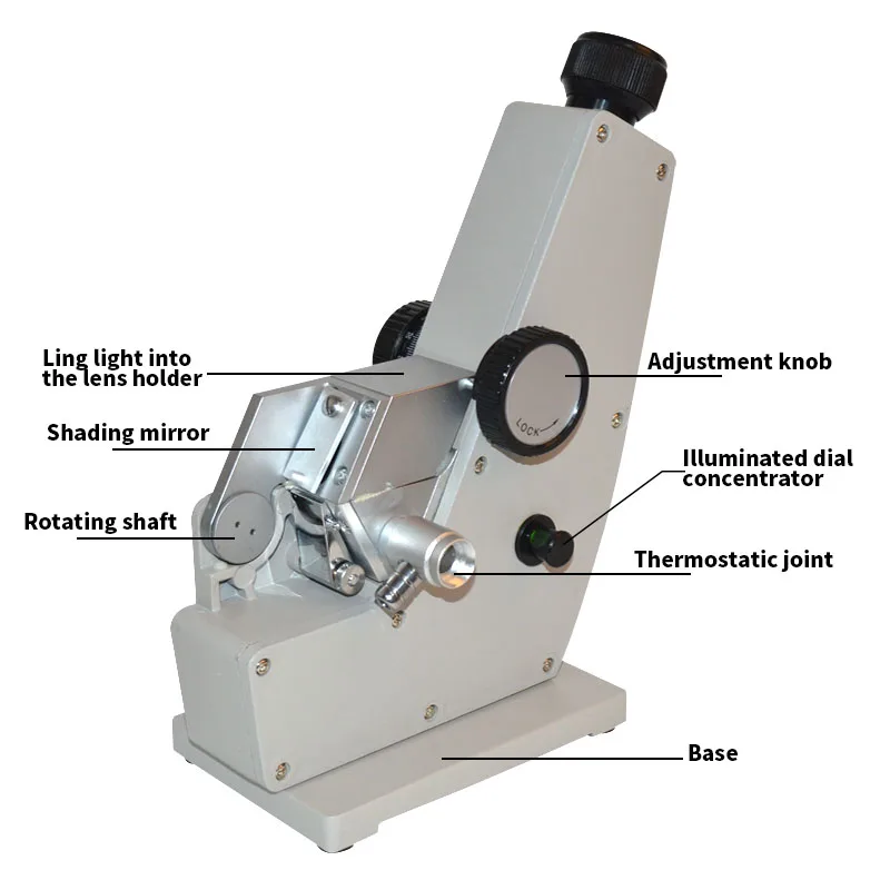 Abbe rifrattometro 2WAJ monocromatico rifrattometro digitale brix rifrattometro ottico di Laboratorio attrezzature 1 pc