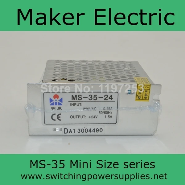 5v 35w 7A البسيطة حجم امدادات الطاقة MS-35-5 إخراج واحدة