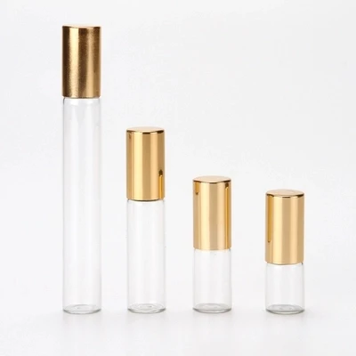 5pcs/lot 2ml 3ml 5ml 10ml Clear Roll On Roller Bottle for Essential Oils Refillable Perfume Bottle Deodorant Containers