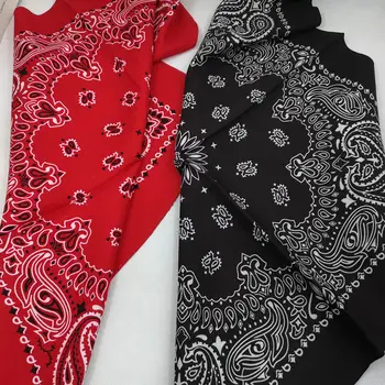 68*68cm 100% algodón negro rojo Hip-Hop Paisley Bandanas bufanda Punk calavera Bandana diadema bufanda envolvente para hombres/mujeres