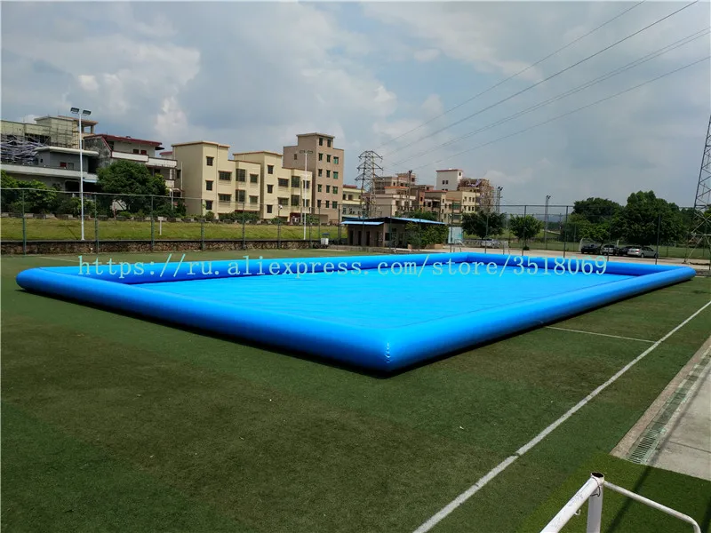 Sell outdoor large PVC inflatable swimming pool, blue inflatable pool, water park adult and children play pool.