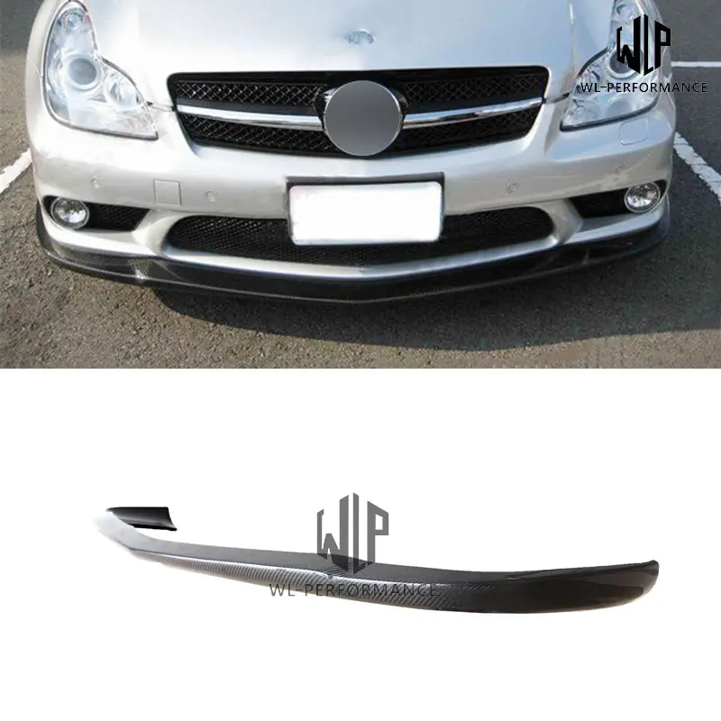 W219 CLS63 AMG Carbon Fiber Front Lip Splitter Car Styling  For Merceders-Benz CLS Class AMG Dedicated 2004-2011