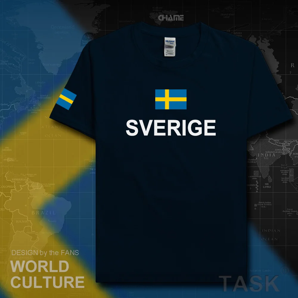 Sweden Sverige man t shirts Swedish Swede tshirt 2017 jerseys nation team t-shirt meeting fitness gyms clothing tees country SE