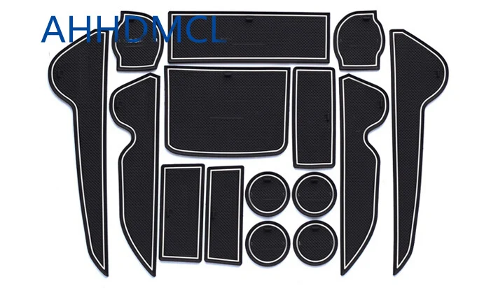 

Car Door Groove Mat Gate Slot Cup Armrest Storage Pad Mat For Land Cruiser LC200