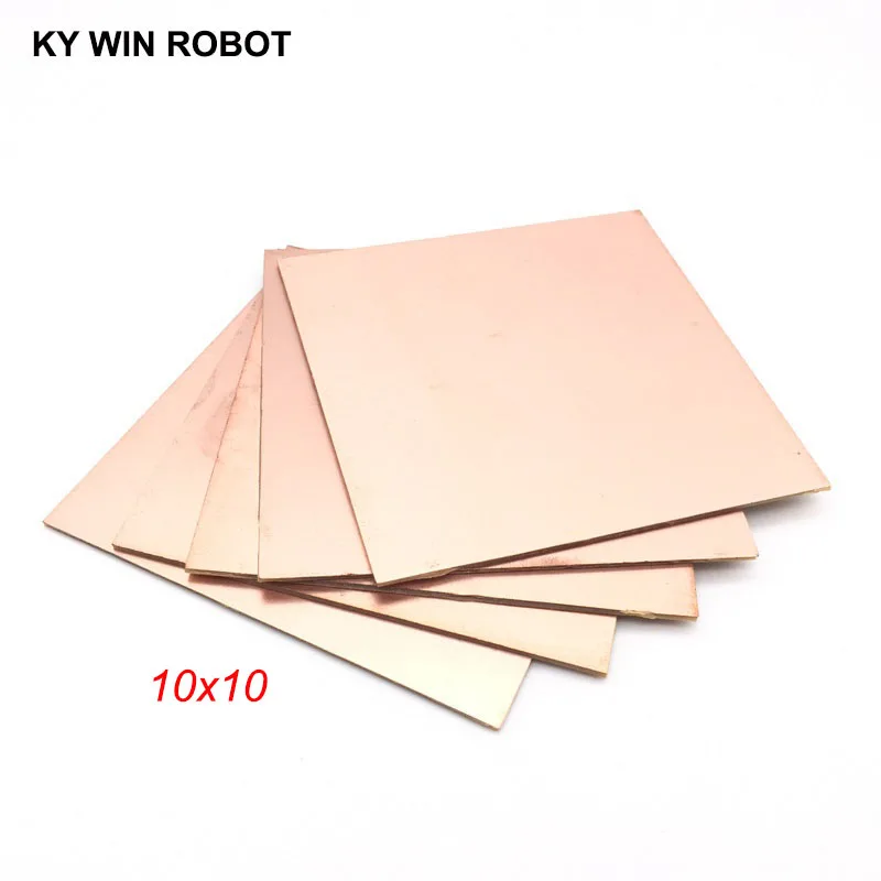 5 pcs FR4 PCB Double Side Copper Clad plate DIY PCB Kit Laminate Circuit Board 10x10cm