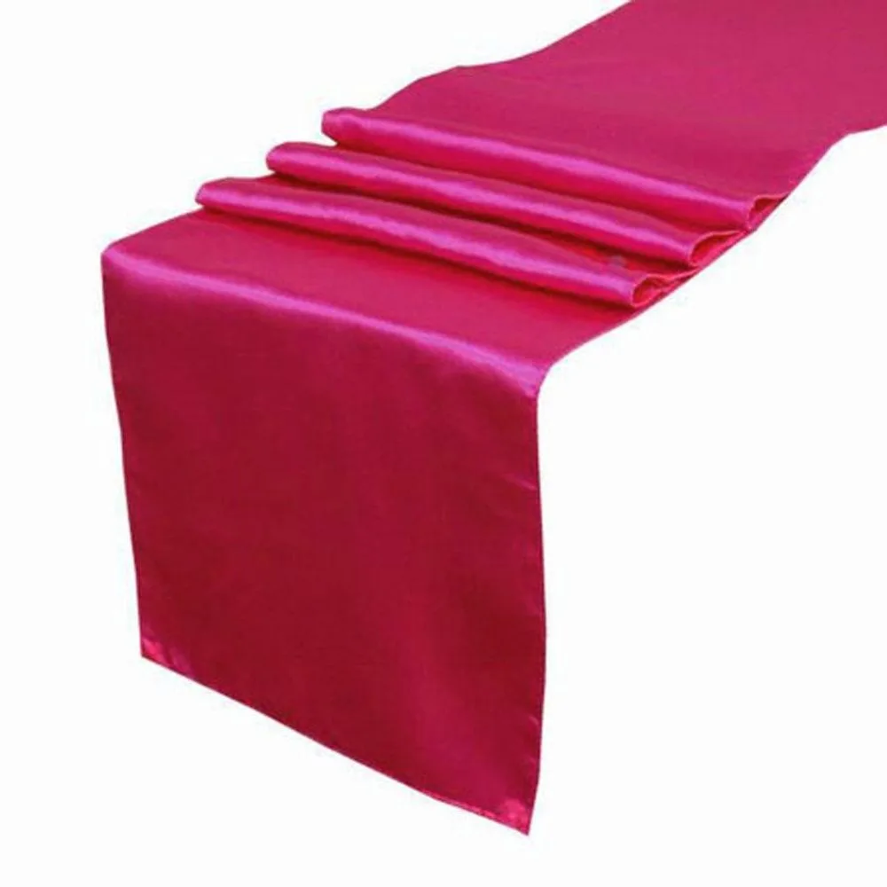 

Colorful 12"X108" High Grade Holiday Theme Satin Table Runners Wedding Banquet Centerpieces Table Cloth For Party Supplies