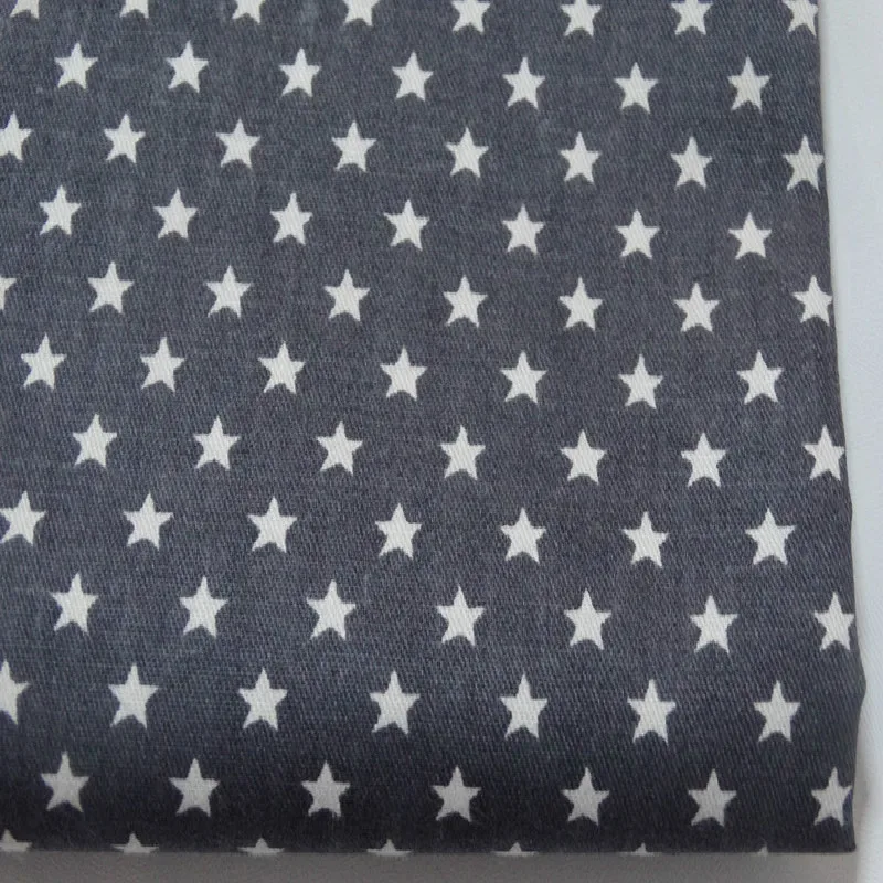 Printed Star Twill Cotton Fabric for DIY Sewing Patchwork Pillow Dress Bedding fabric by half meter