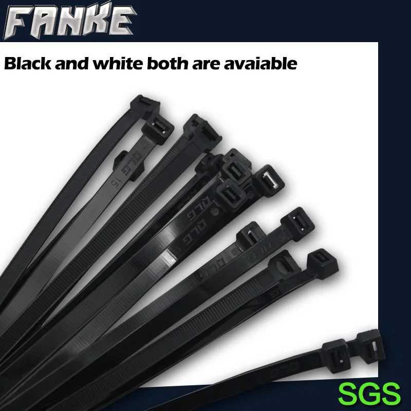 500Pcs/pack 4*200mm high quality width 2.8mm black color Factory Standard Self-locking Plastic Nylon Cable Ties,Wire Zip Tie