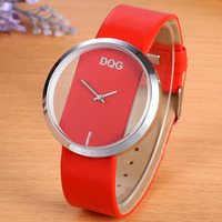 Women Watches 2024 Luxury Transparent Elegant Casual Quartz Watch Women Strap Relogios Feminino Ladies Wrist Watch Red Clock Hot