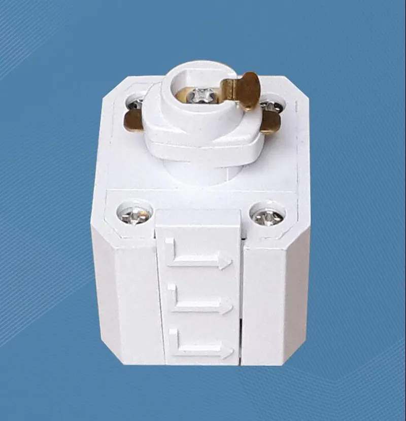 

Three Wire Track Joint Connector Guide rail Spot Lamp power connector single circuit white black 10pcs