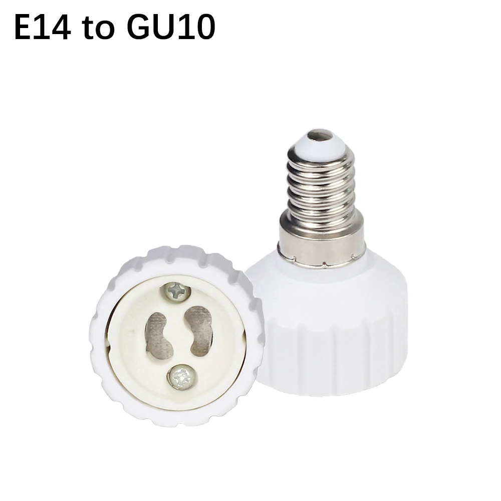 1PCS E14 to E12 GU10 Lamp Base E14 Lamp Holder Screw Light Bulb Converter Socket Adapter For LED Corn Bulb Spotlight