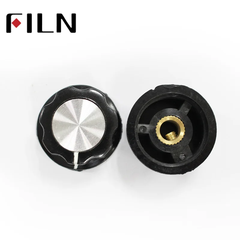 

Black bakelite 6.35mm shaft with SCREW Effector KONB Guitar Knob fluted slide potentiometer knob