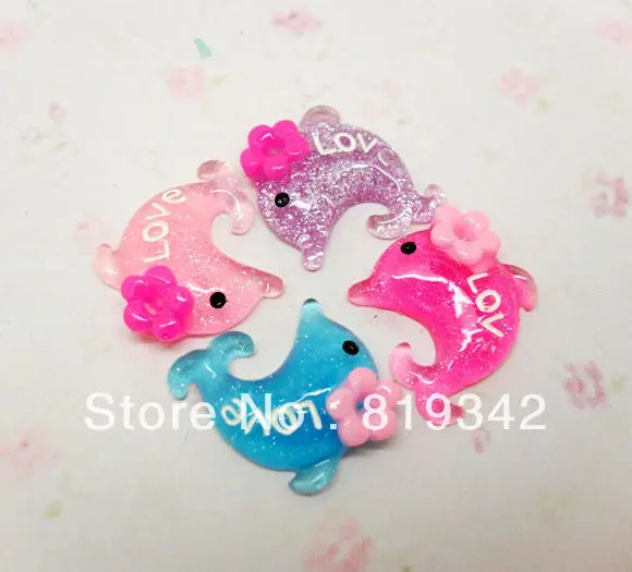 Free Shipping 100pcs Mixed Cute Bling Resin 