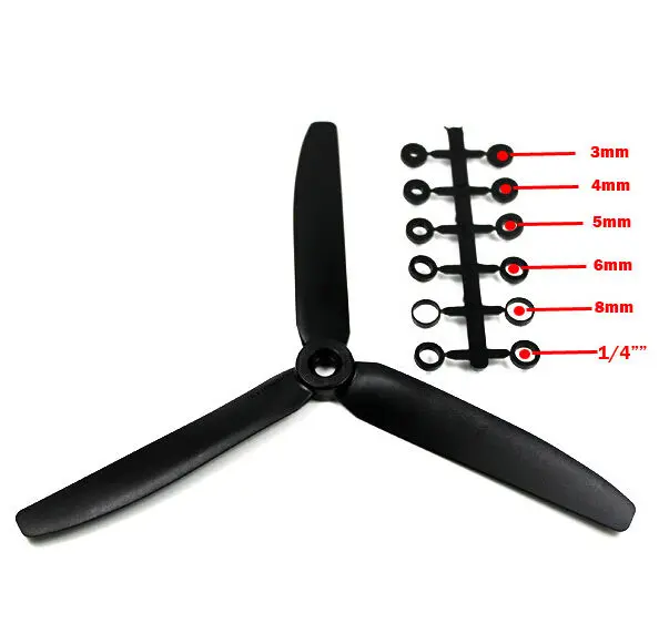 Cặp Đôi HD9050 GWS 9050 9X5 9050R CCW CW 3 Lưỡi Dao Cánh Quạt Cho MultiCopter Quad