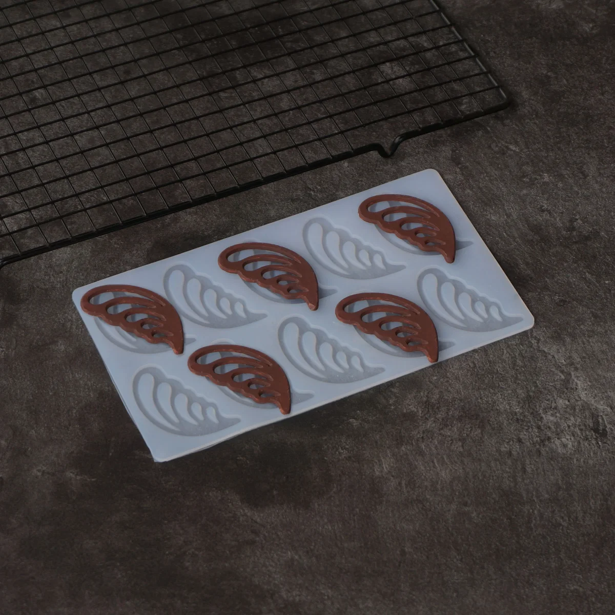 Wings Shape Silicone Mold Cake Decorating Lovely Hollow Out Wing Chocolate Transfer Sheet Mould Baking Stencil Chablon